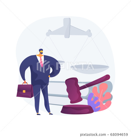 Litigation support abstract concept vector illustration. 68094659