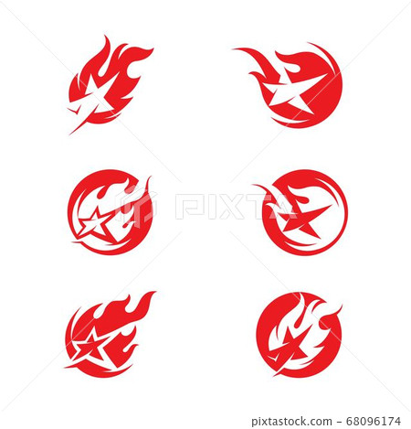 flame icon fire vector design-插圖素材 [68096174] - PIXTA圖庫