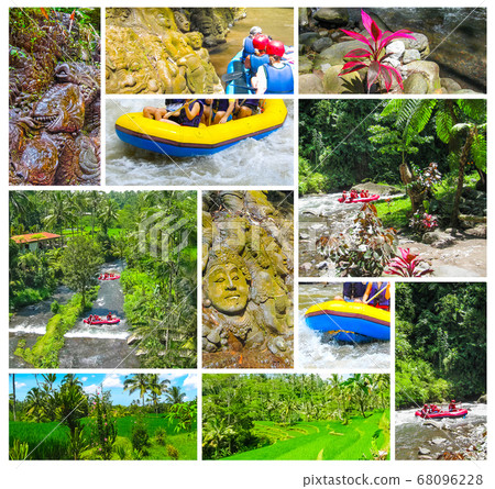 Rafting in the canyon on Balis mountain river, Rafting in the canyon on Balis mountain river, 68096228