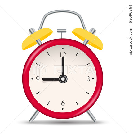Alarm Clock Icon Isolated on white background. - Stock Illustration ...