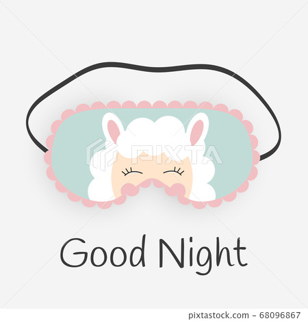 Good Night Abstract Background with Funny Sleeping - Stock Illustration ...