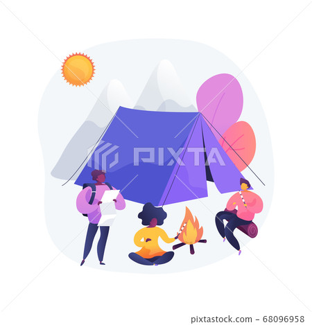 Summer camp for kids abstract concept vector illustration. 68096958