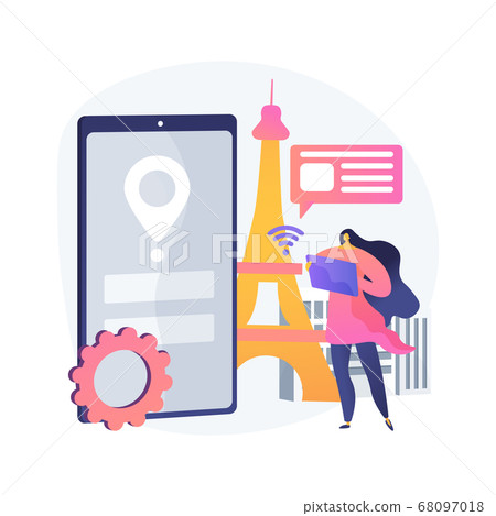 Smart destinations project abstract concept vector illustration. 68097018