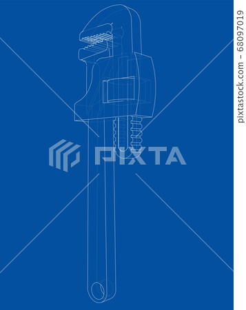 Outline adjustable wrench Outline adjustable wrench 68097019