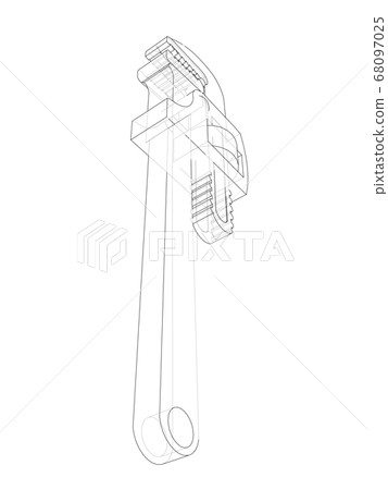 Outline adjustable wrench Outline adjustable wrench 68097025