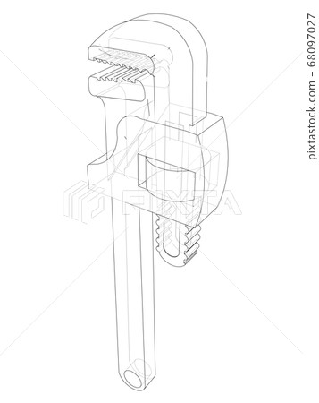 Outline adjustable wrench Outline adjustable wrench 68097027