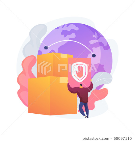 Embargo regulation abstract concept vector illustration. 68097110