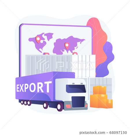 Export control abstract concept vector illustration. 68097130