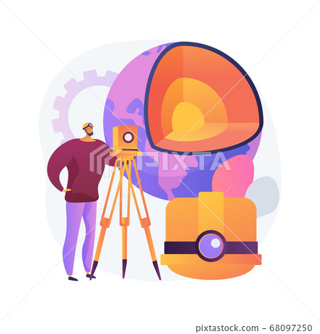 Geophysics abstract concept vector illustration. Geophysics abstract concept vector illustration. 68097250