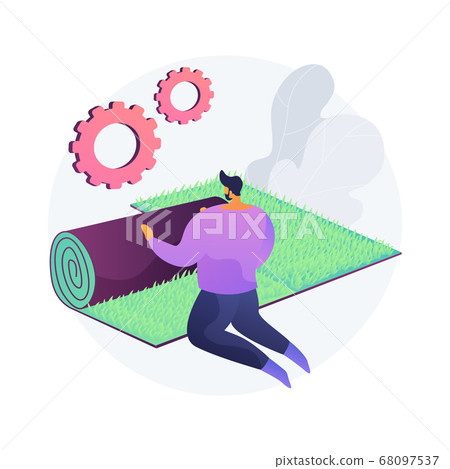 Lawn repair abstract concept vector illustration. Lawn repair abstract concept vector illustration. 68097537