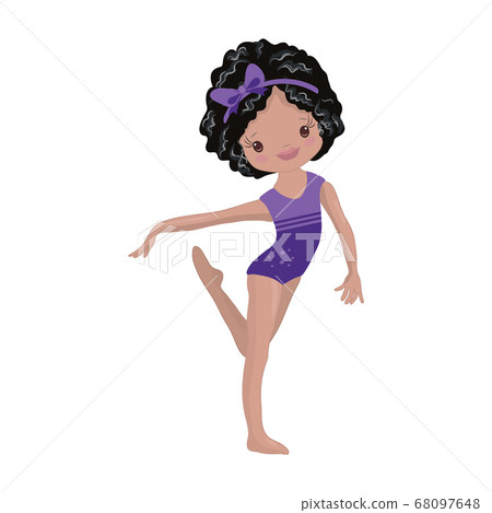 Clipart Cute African American Girl Gymnast Gym Clipart Cute African American Girl Gymnast Gym 68097648