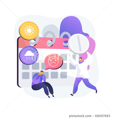 Seasonal affective disorder treatment abstract concept vector illustration. Seasonal affective disorder treatment abstract concept vector illustration. 68097665