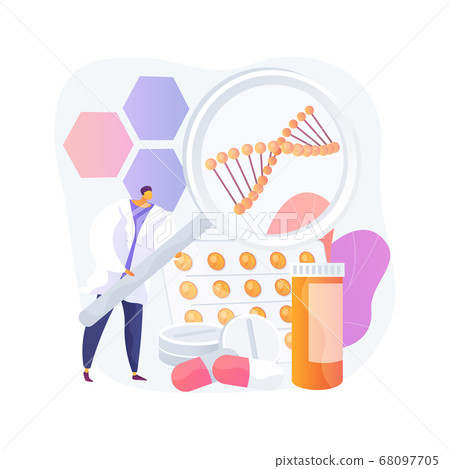 Biopharmacology products abstract concept vector illustration. Biopharmacology products abstract concept vector illustration. 68097705