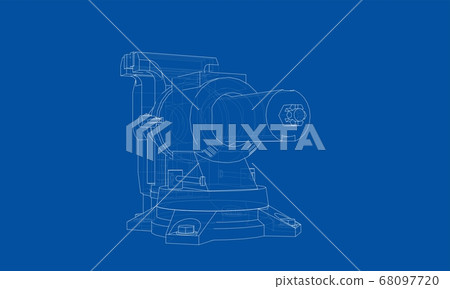 Outline vise. Wire-frame style 68097720