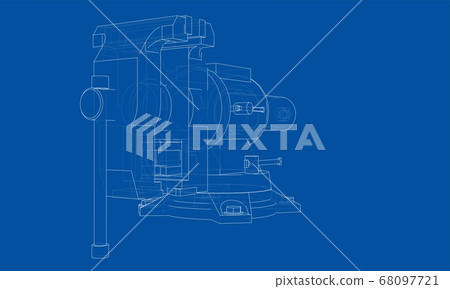 Outline vise. Wire-frame style 68097721
