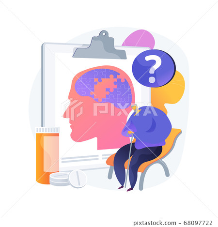 Alzheimer disease abstract concept vector illustration. Alzheimer disease abstract concept vector illustration. 68097722