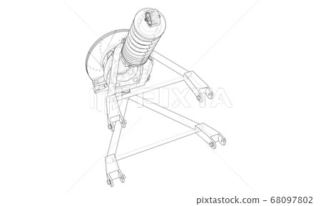 Car suspension with shock absorber 68097802