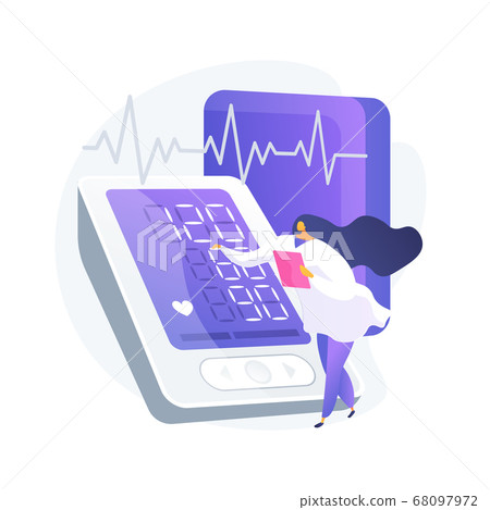 Blood pressure screening abstract concept vector illustration. Blood pressure screening abstract concept vector illustration. 68097972