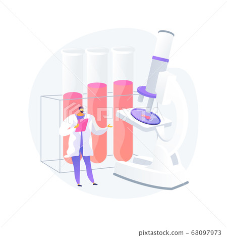 Blood testing abstract concept vector illustration. Blood testing abstract concept vector illustration. 68097973
