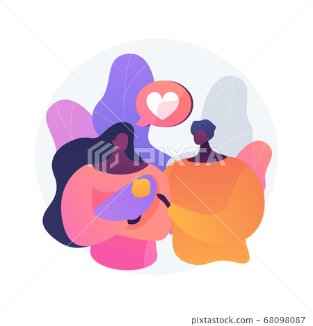 Foster parent abstract concept vector illustration. 68098087