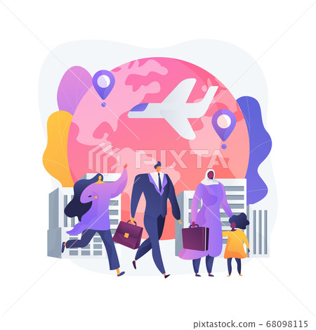 Immigration abstract concept vector illustration. Immigration abstract concept vector illustration. 68098115