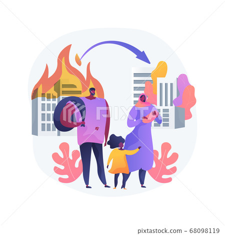 Forced migration abstract concept vector illustration. Forced migration abstract concept vector illustration. 68098119