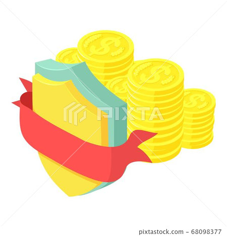 Secure investment icon, isometric style Secure investment icon, isometric style 68098377