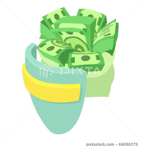 Income insurance icon, isometric style 68098379