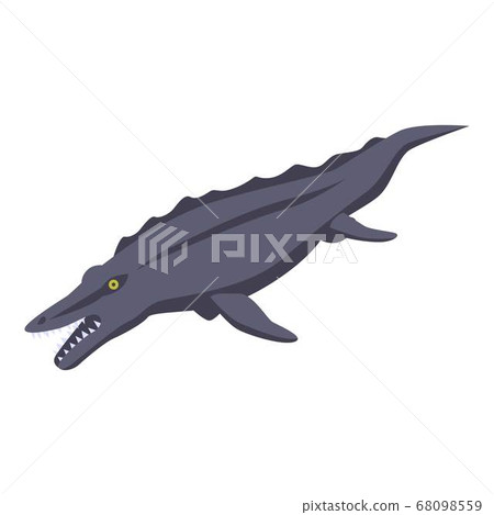 Water dinosaur icon, isometric style Water dinosaur icon, isometric style 68098559