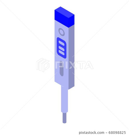 Electronic thermometer icon, isometric style Electronic thermometer icon, isometric style 68098825