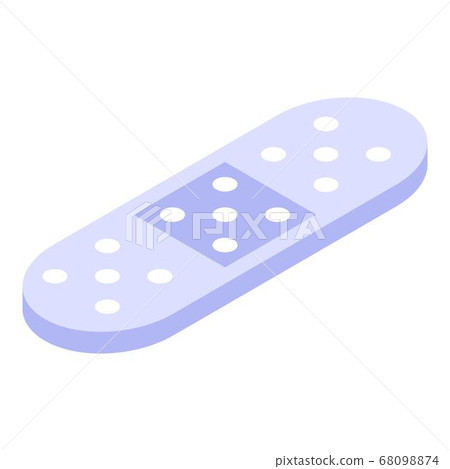Medical plaster icon, isometric style Medical plaster icon, isometric style 68098874