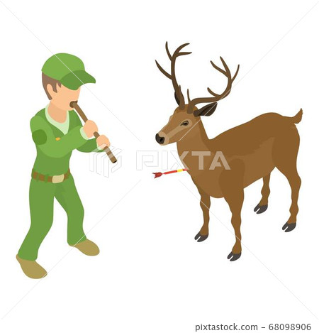 Animal vaccination icon, isometric style Animal vaccination icon, isometric style 68098906