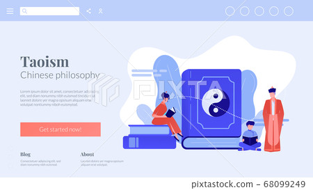 Taoism concept landing page. 68099249