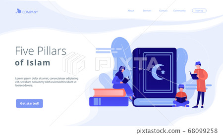 Islam concept landing page. 68099258