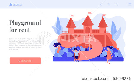 Kids playground concept landing page. 68099276