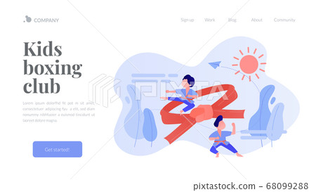 Karate camp concept landing page. 68099288