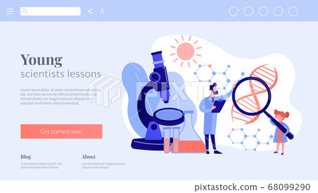 Science camp concept landing page. 68099290