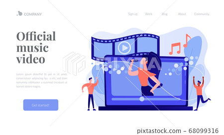 Music video concept landing page. 68099316
