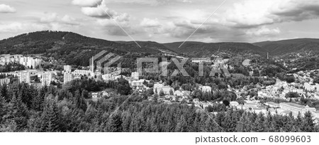 Tanvald - small mountain town in Jizera Mountains, Czech Republic 68099603