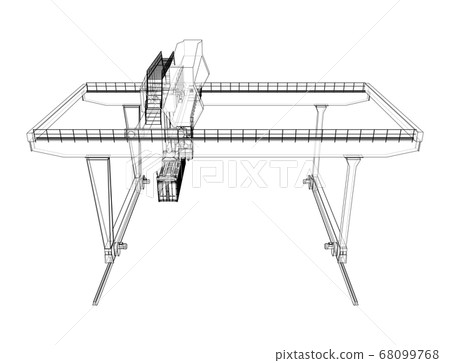 Rail-mounted gantry container crane outline 68099768