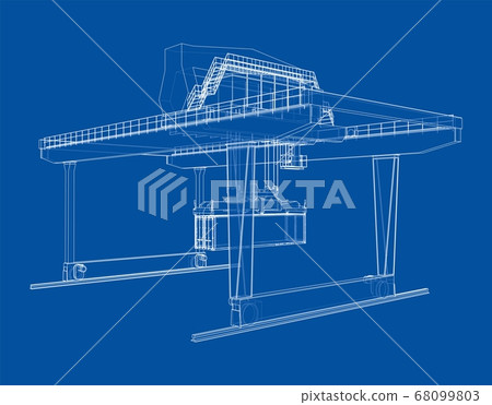 Rail-mounted gantry container crane outline Rail-mounted gantry container crane outline 68099803