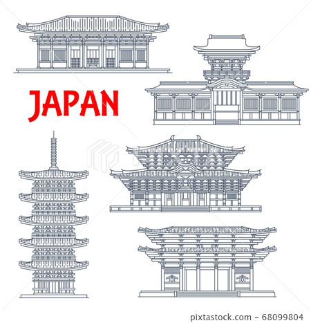 Japanese temples, shrines, Japan pagodas in Nara 68099804