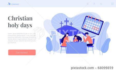 Christian event concept landing page. 68099859