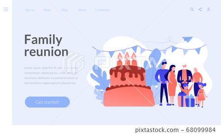 Family tradition concept landing page. Family tradition concept landing page. 68099984