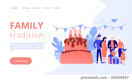 Family tradition concept landing page. Family tradition concept landing page. 68099987