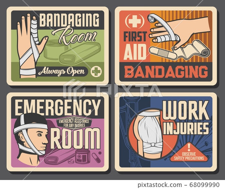 Bandage, emergency room medicine retro posters Bandage, emergency room medicine retro posters 68099990