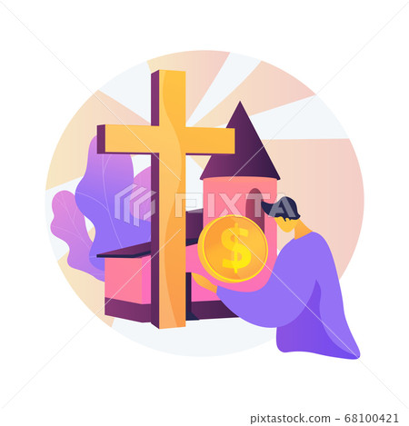 Donation abstract concept vector illustration. 68100421