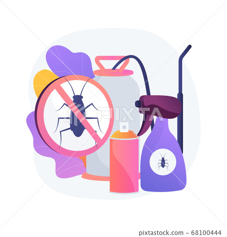 Home pest insects control abstract concept vector illustration. 68100444