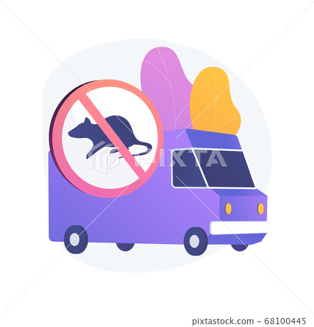 Rodents pest control service abstract concept vector illustration. 68100445