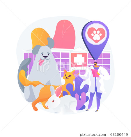 Vet clinic abstract concept vector illustration. Vet clinic abstract concept vector illustration. 68100449